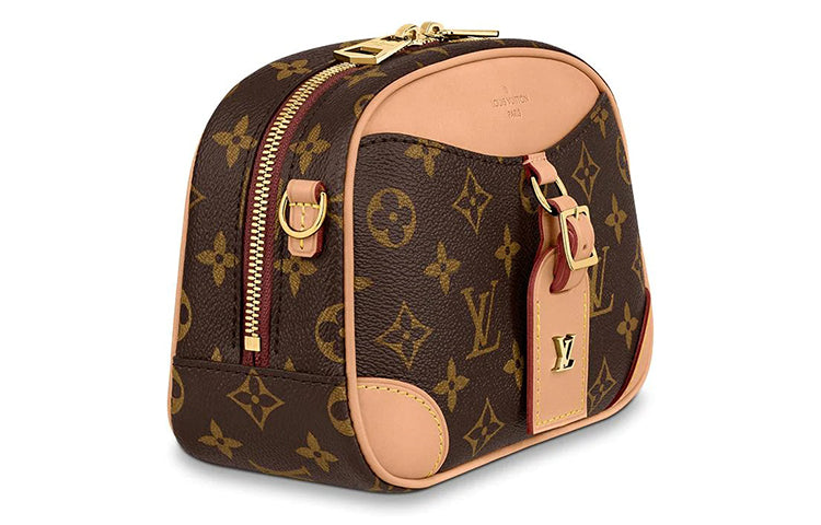 LOUIS VUITTON Deauville Cow Leather Shoulder Bag, Crossbody Bag Mini Women's Brown