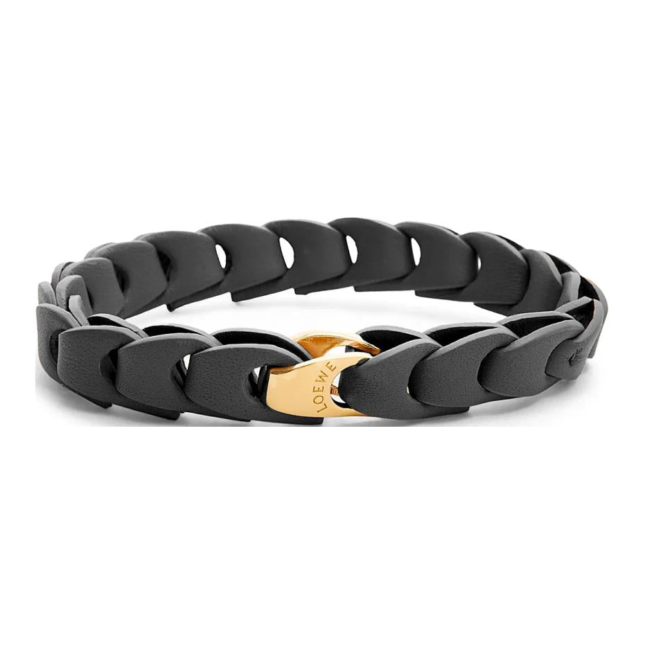 LOEWE Cow Leather Wristbands Women's Black