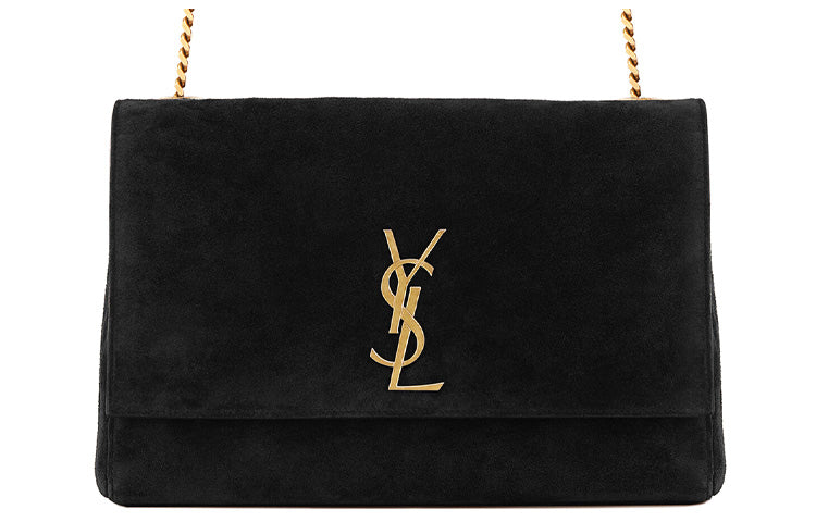 SAINT LAURENT KATE Calfskin Lambskin With Suede Leather Crossbody Bag, Shoulder Bag Women's Black