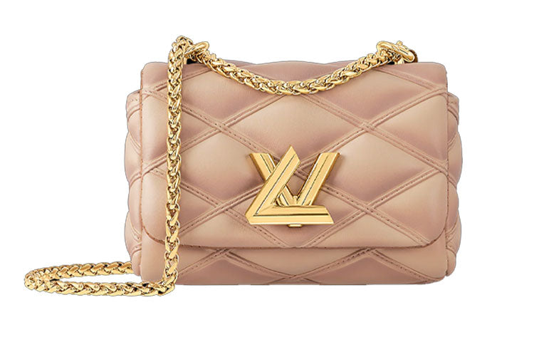 LOUIS VUITTON GO-14 Lambskin Crossbody Bag Shoulder Bag Women's Beige