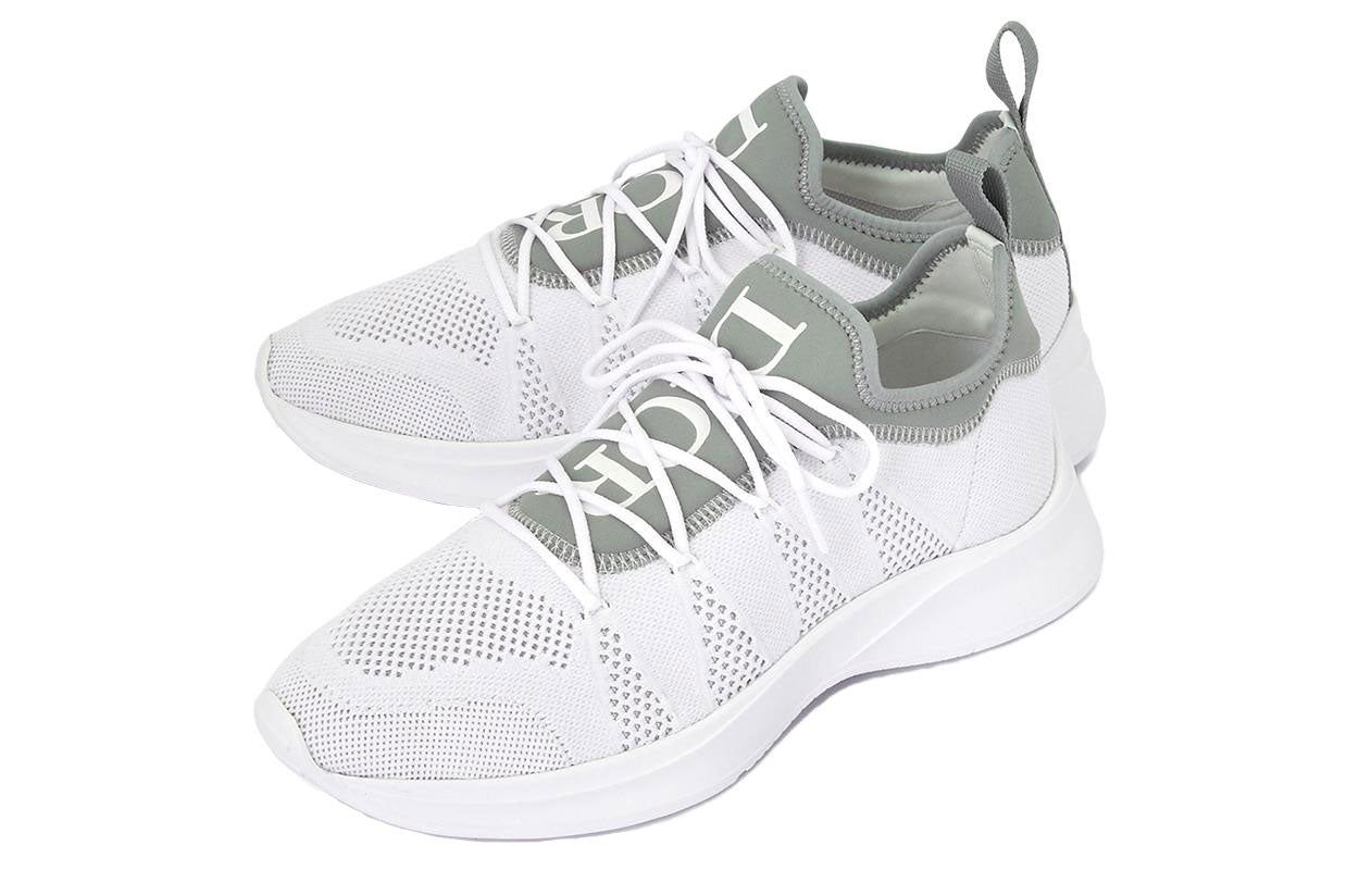 DIOR B25 Low Top Gray Neoprene And White Technical Mesh