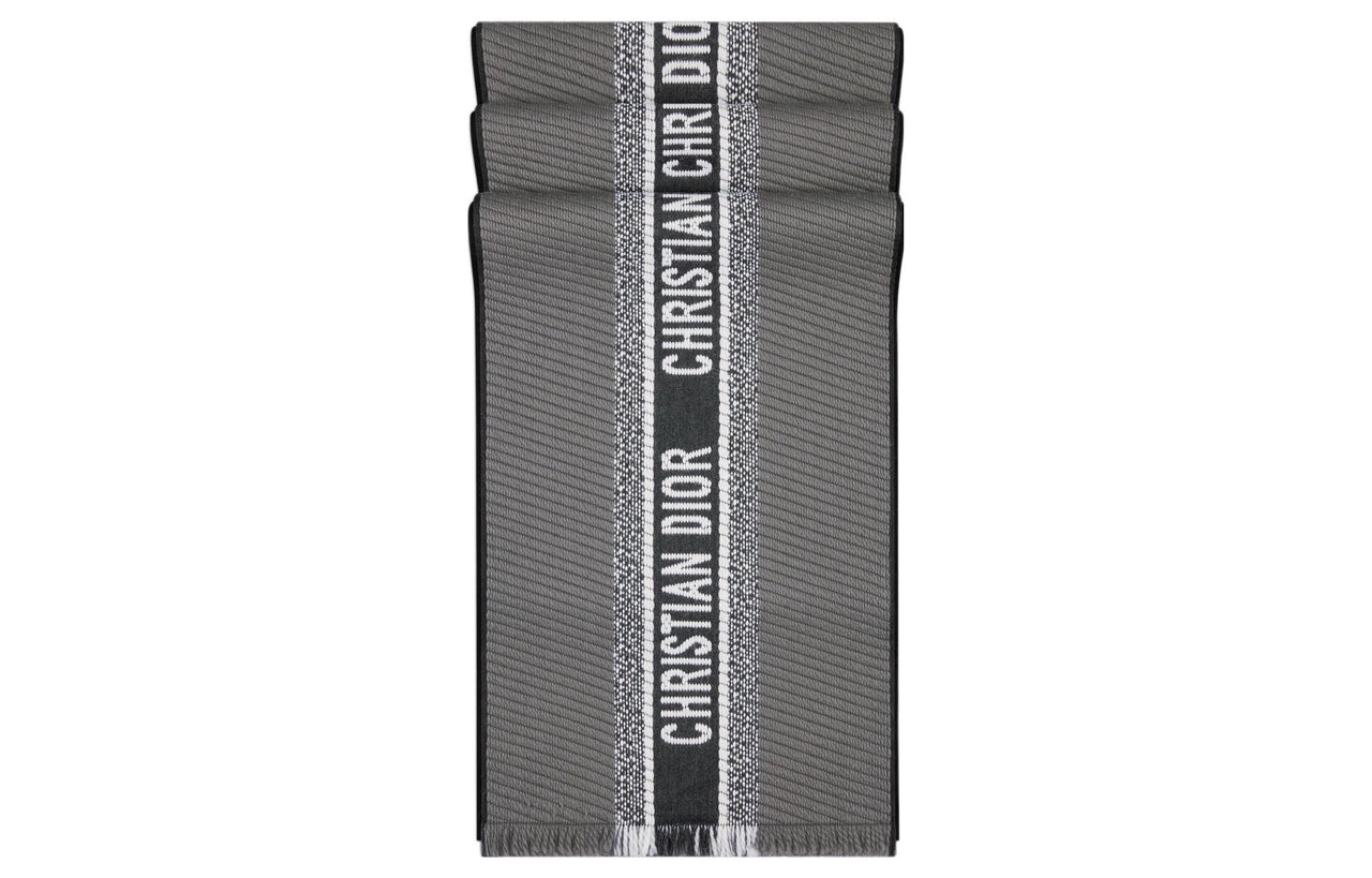 DIOR Knit Scarves Women's Gray
