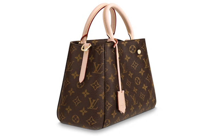 LOUIS VUITTON Montaigne Monogram BB Burgundy Lining Handbag