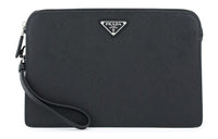 PRADA Saffiano Leather Clutch Men's Black