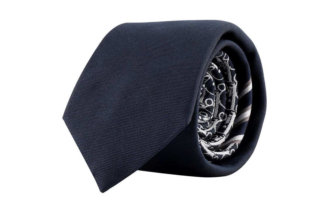 DIOR Silk Ties Men's Marine Blue