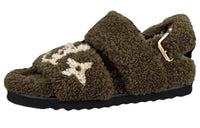 LOUIS VUITTON Paseo Comfort Stylish Sandals Women's Olive