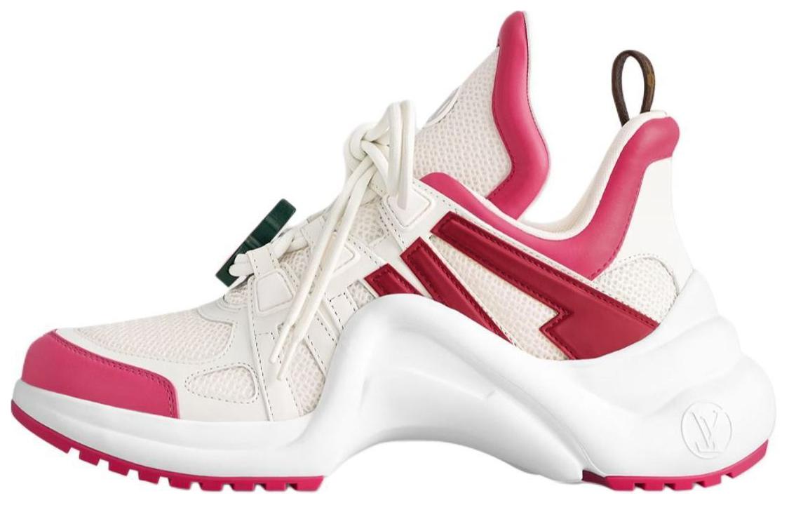 LOUIS VUITTON Archlight 1.0 Low-Top Casual Shoes Women's White Pink