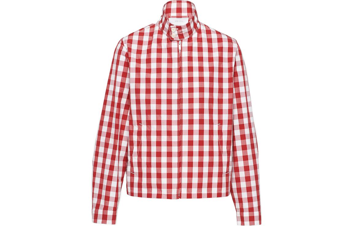 PRADA Jackets Men White Red