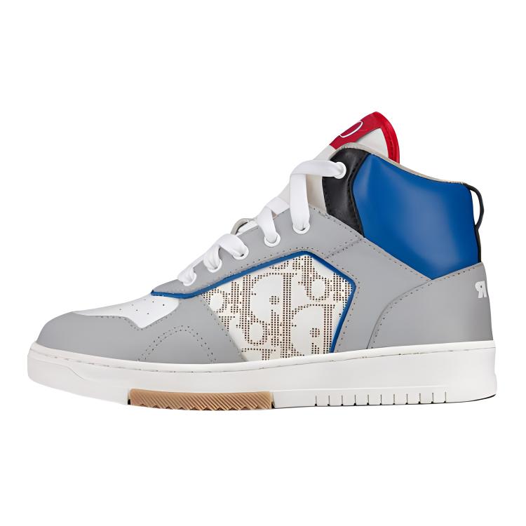 DIOR B27 High Top Kids' Skateboarding Shoes Blue Gray White Kids'