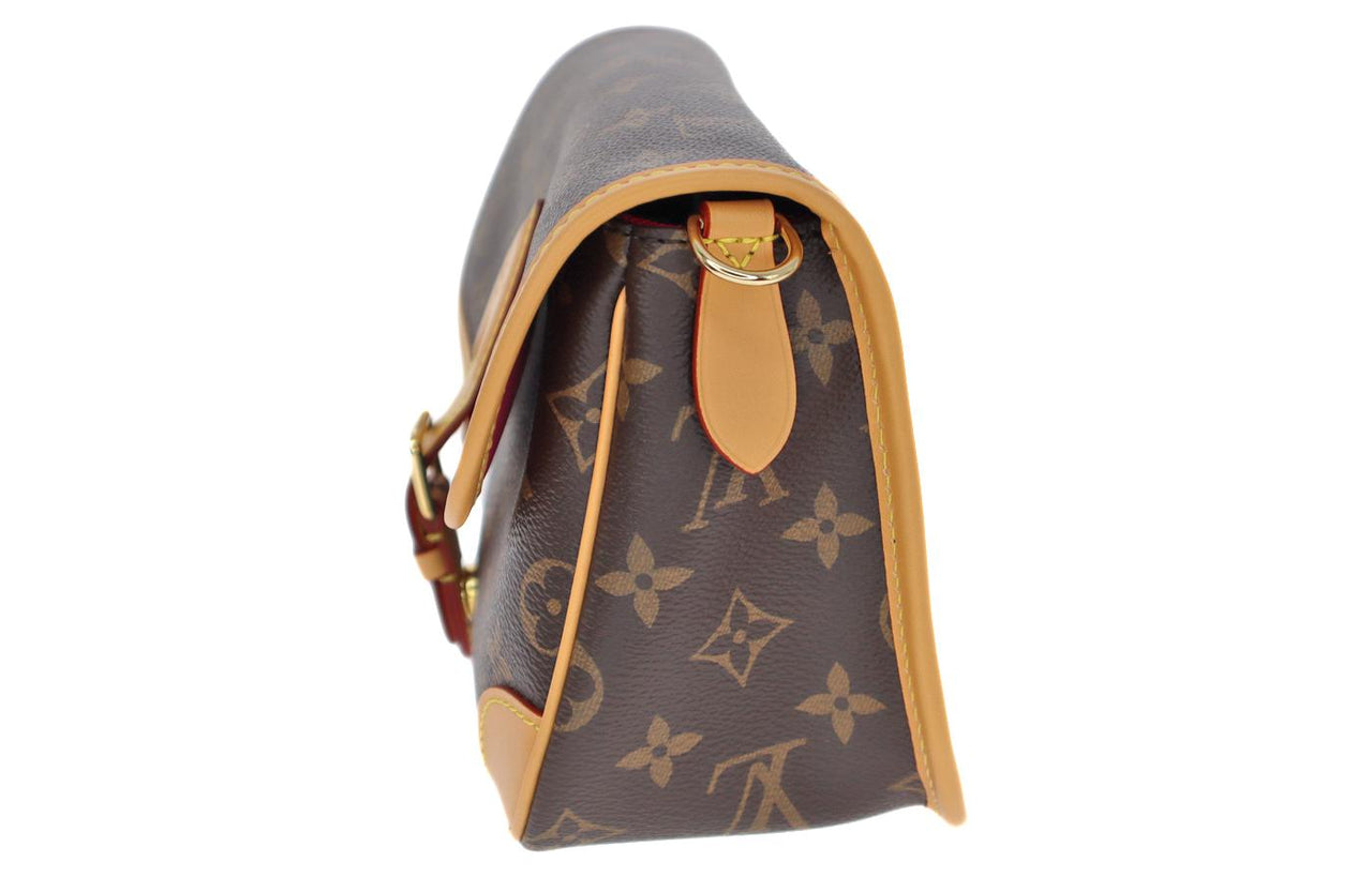 LOUIS VUITTON Diane Coated Canvas With Leather Trim Shoulder Bag Baguette Bag Handbag Shoulder Bag Women's Brown