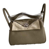 HERMES Lindy Taurillon Clemence Leather Handbag, Shoulder Bag, Crossbody Bag Regular Women's 8Q BEIGE MARFA Mi
