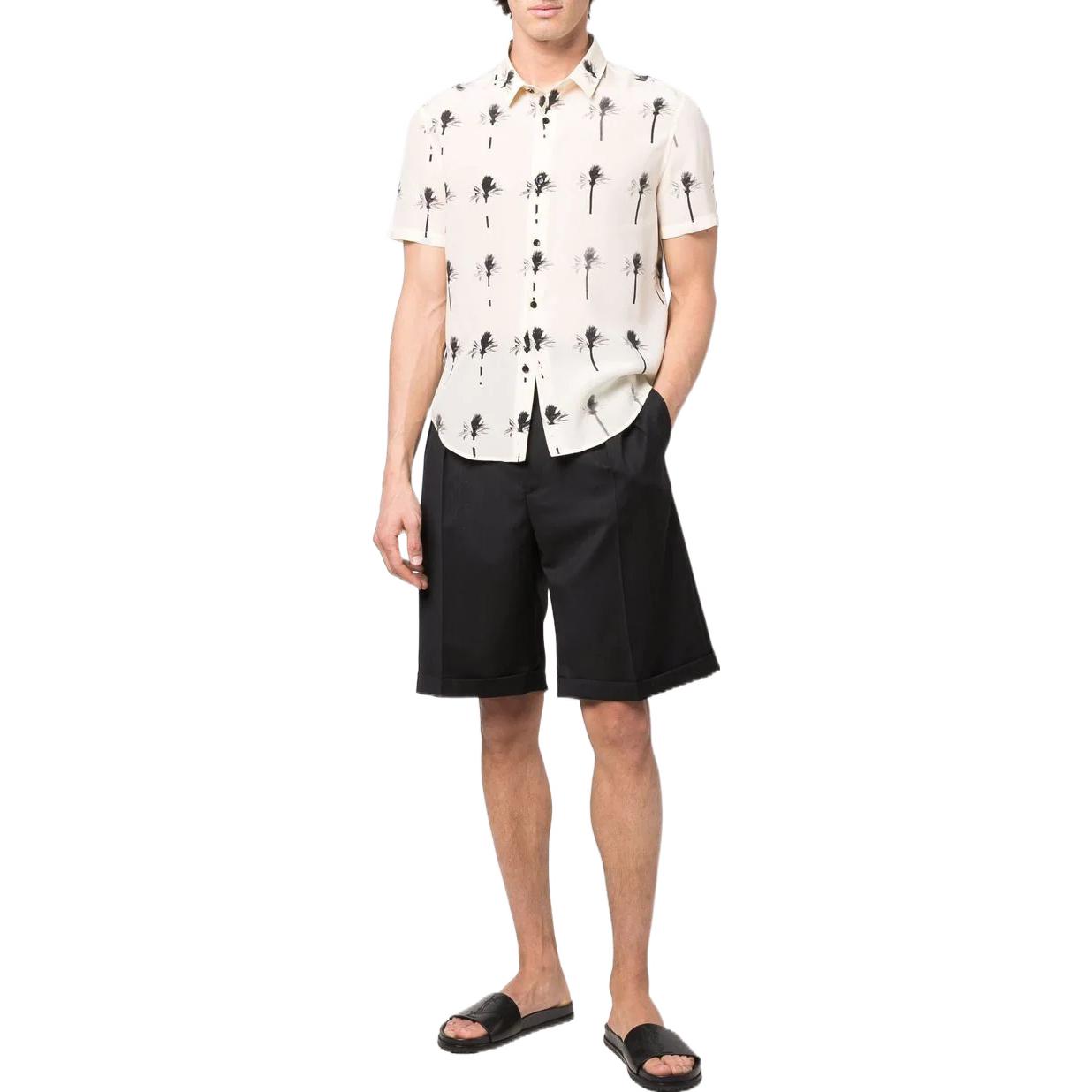 SAINT LAURENT Printed Short-sleeved Shirt
