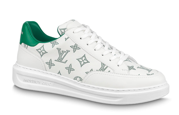 LOUIS VUITTON Beverly Hills Sneakers 'White Green Monogram'