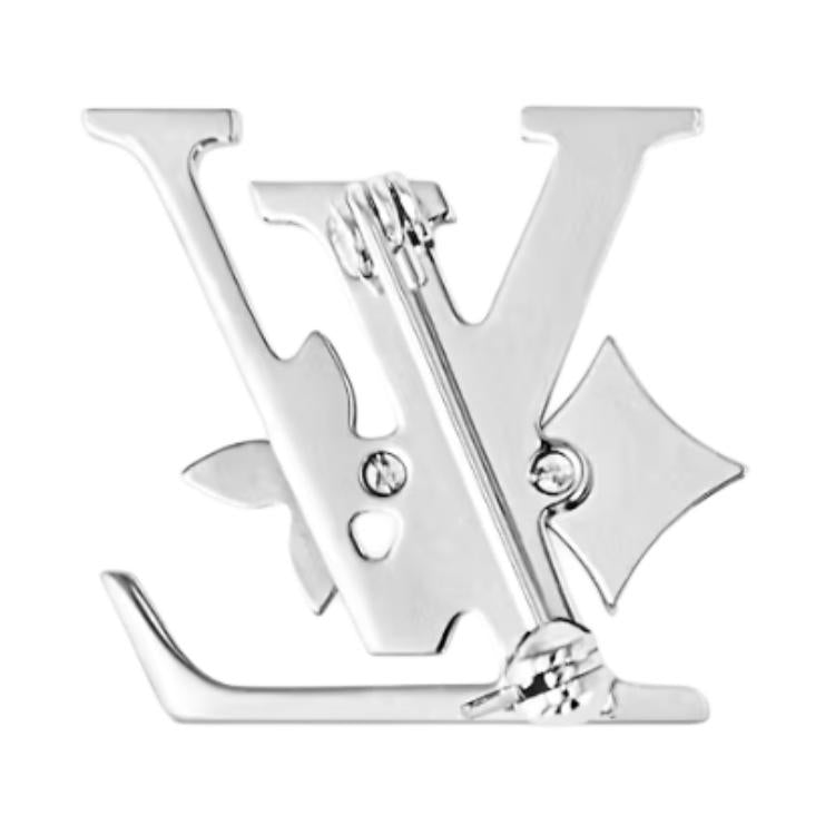 LOUIS VUITTON Monogram Row Brooch