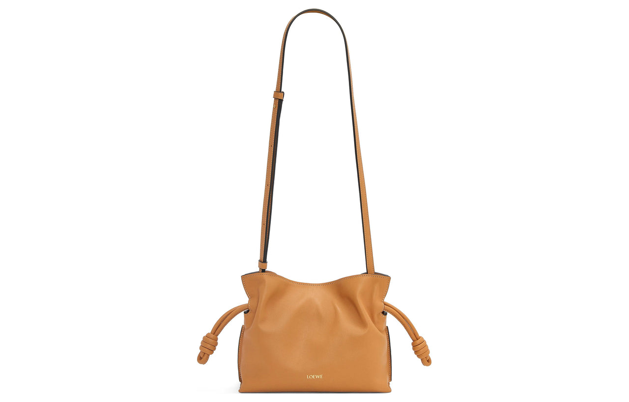 LOEWE Flamenco Nappa Cow Leather Shoulder Bag Crossbody Bag Clutches Mini Women's Warm Sand Yellow