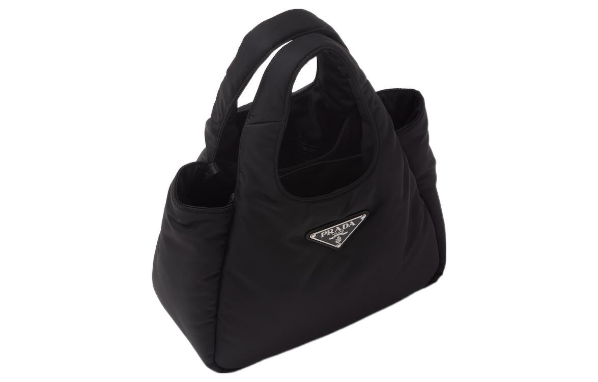 PRADA Fabric Tote Bag Shopping Bag Handbag Small Size Women's Black