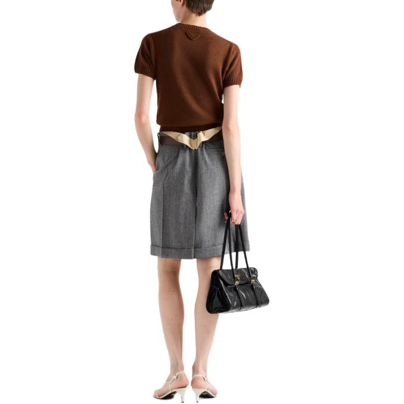 PRADA Belted Mini Skirt