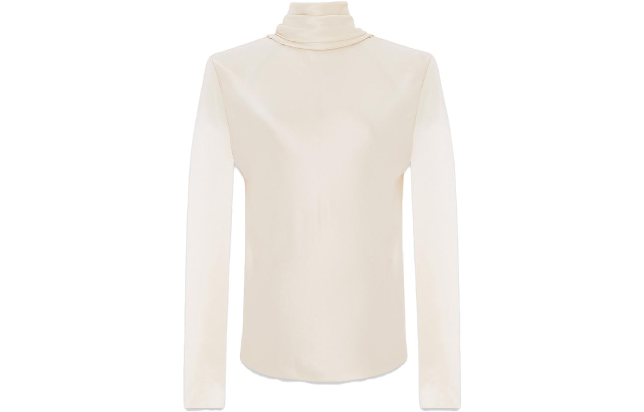 SAINT LAURENT Draped Crepe Blouse