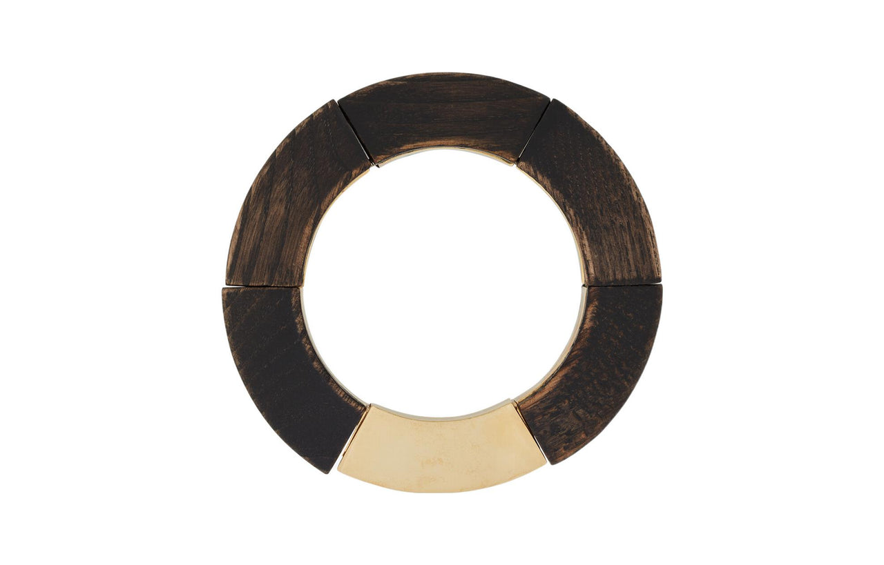 SAINT LAURENT Wood detail Chunky Bangle