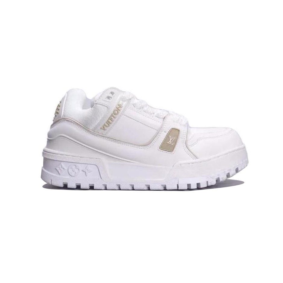 LOUIS VUITTON Trainer Maxi Slip Resistant Low Top Skateboard Shoes Unisex White