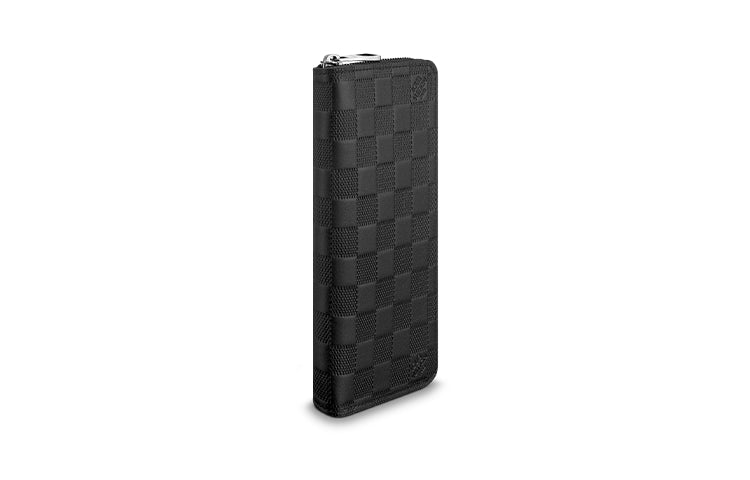 LOUIS VUITTON Zippy Leather Wallet Regular Men's Black
