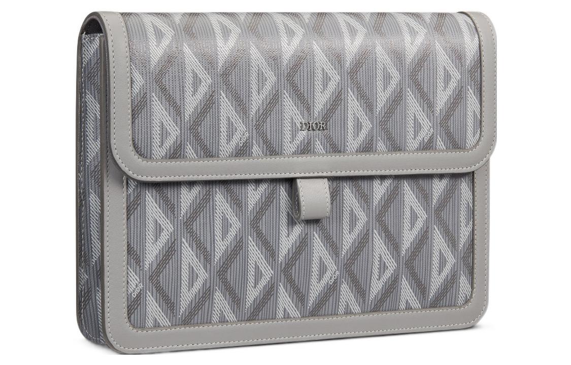 DIOR Hit The Road Canvas With Smooth Cow Leather Clutch Men's