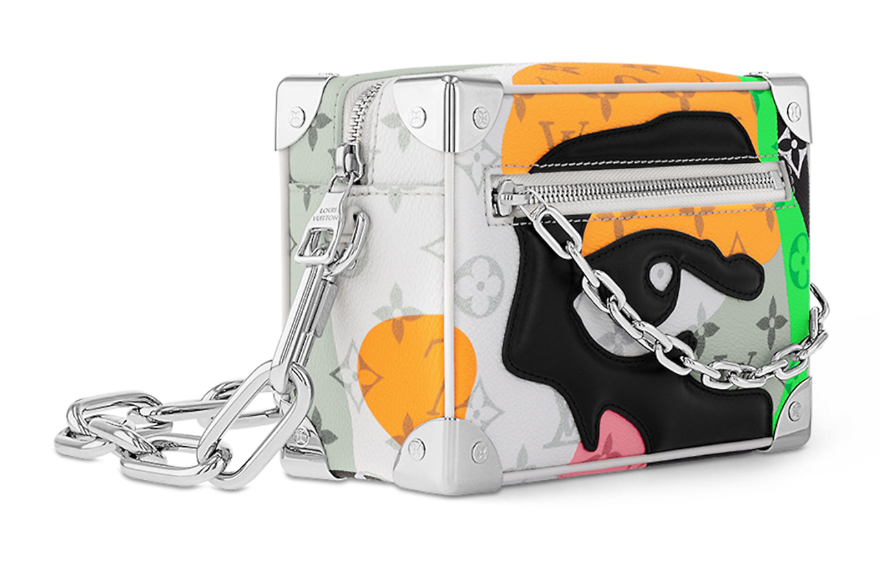 LOUIS VUITTON Mini Soft Trunk White Multicolor