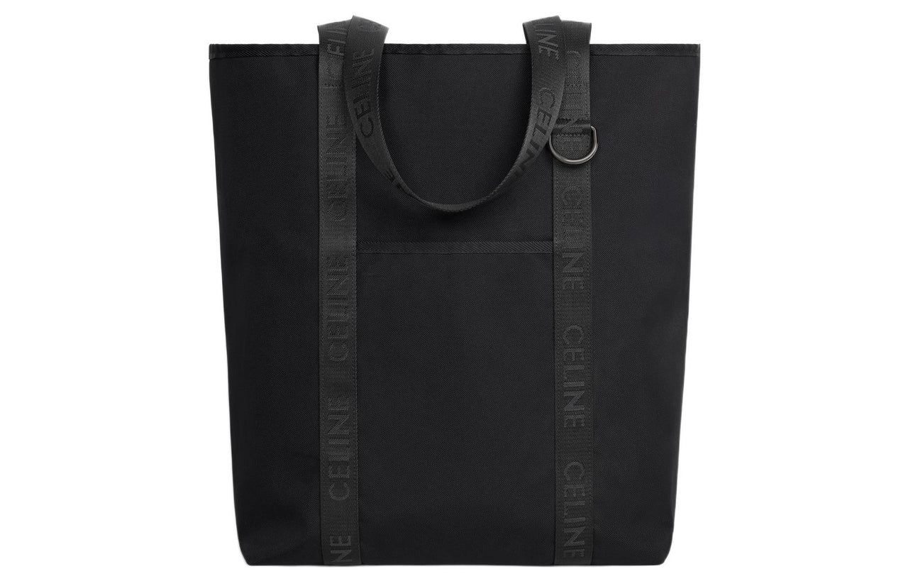 CELINE Nylon Tote Bag, Shopping Bag, Handbag Large Size Men's Black