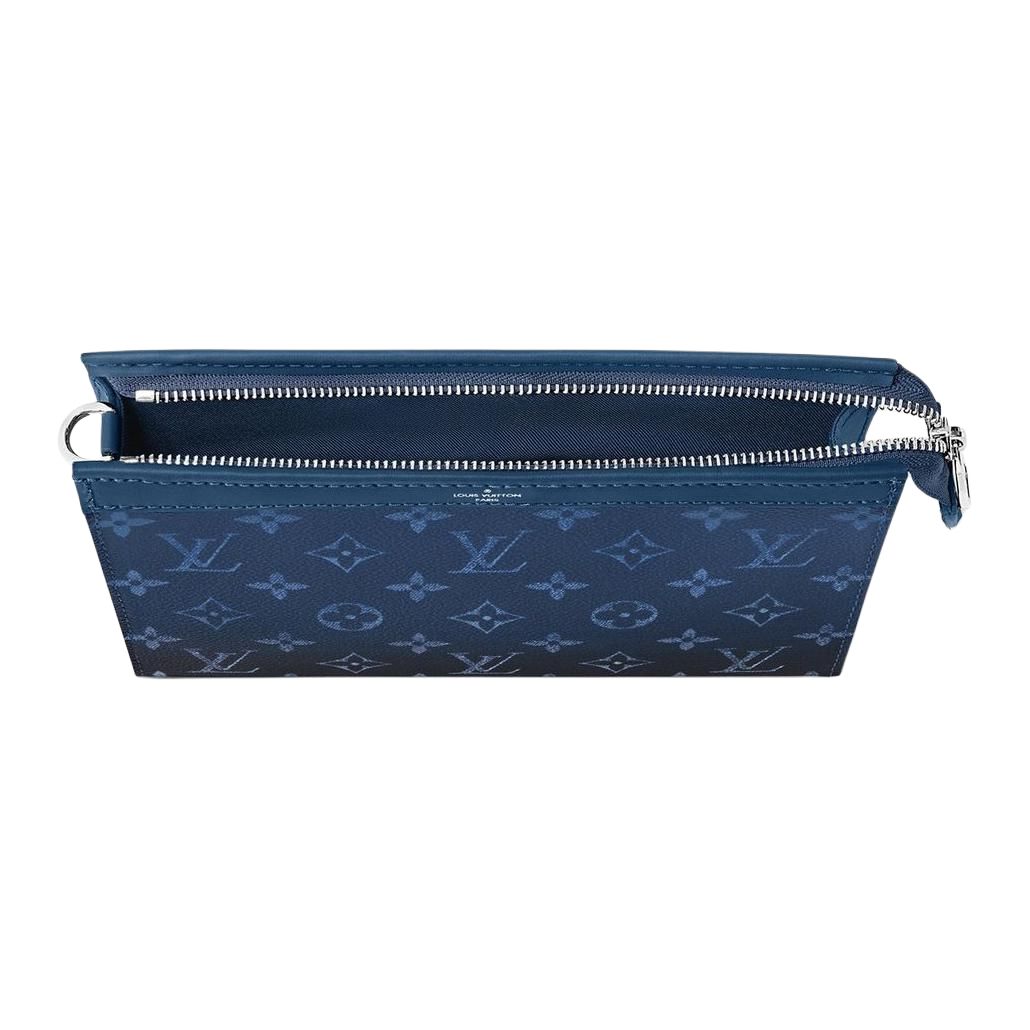 LOUIS VUITTON Gaston Leather Shoulder Bag Crossbody Bag Men's Space Blue