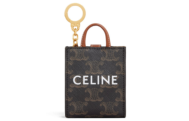 CELINE Canvas Cow Leather Canvas Bag Tote Tote Bag Shopping Bag Pendant Bag Handbag Extra Mini Unisex Tawny
