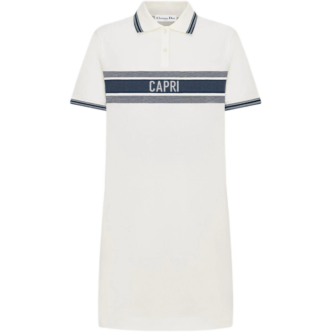 DIOR Short Sleeved Dress Women's White
