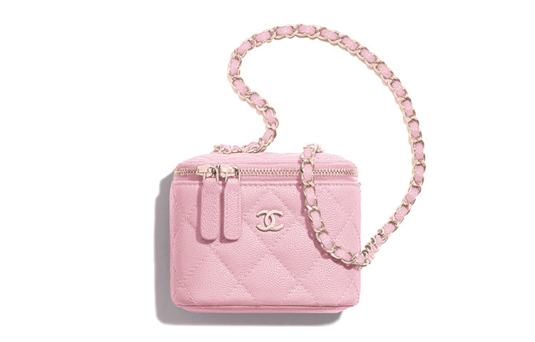 CHANEL 22c Early Spring Cow Leather Small Box Shoulder Bag, Crossbody Bag, Mirror Not Included Mini Women's Pink
