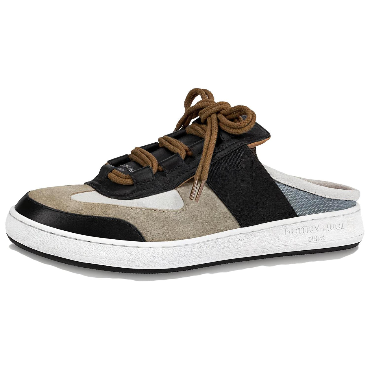 LOUIS VUITTON Lous Wrap toe Slippers Women's Black Brown Blue