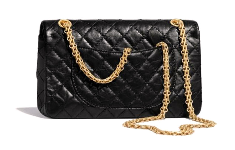 CHANEL 2.55 Leather Face Mask Bag Shoulder Bag Crossbody Bag Black