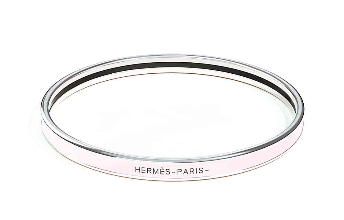 HERMES Palladium-Plated Bangles Women's Lotus Color