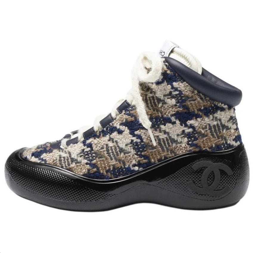 CHANEL NEIGE Ski Series High Top Casual Shoes Women's Marine Blue