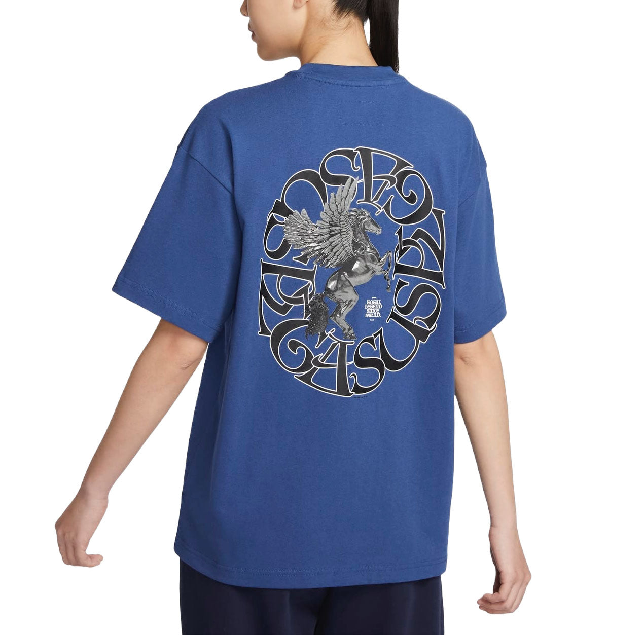 Nike Embroidery Logo T-Shirt Asia Sizing 'Blue' FZ7621-486