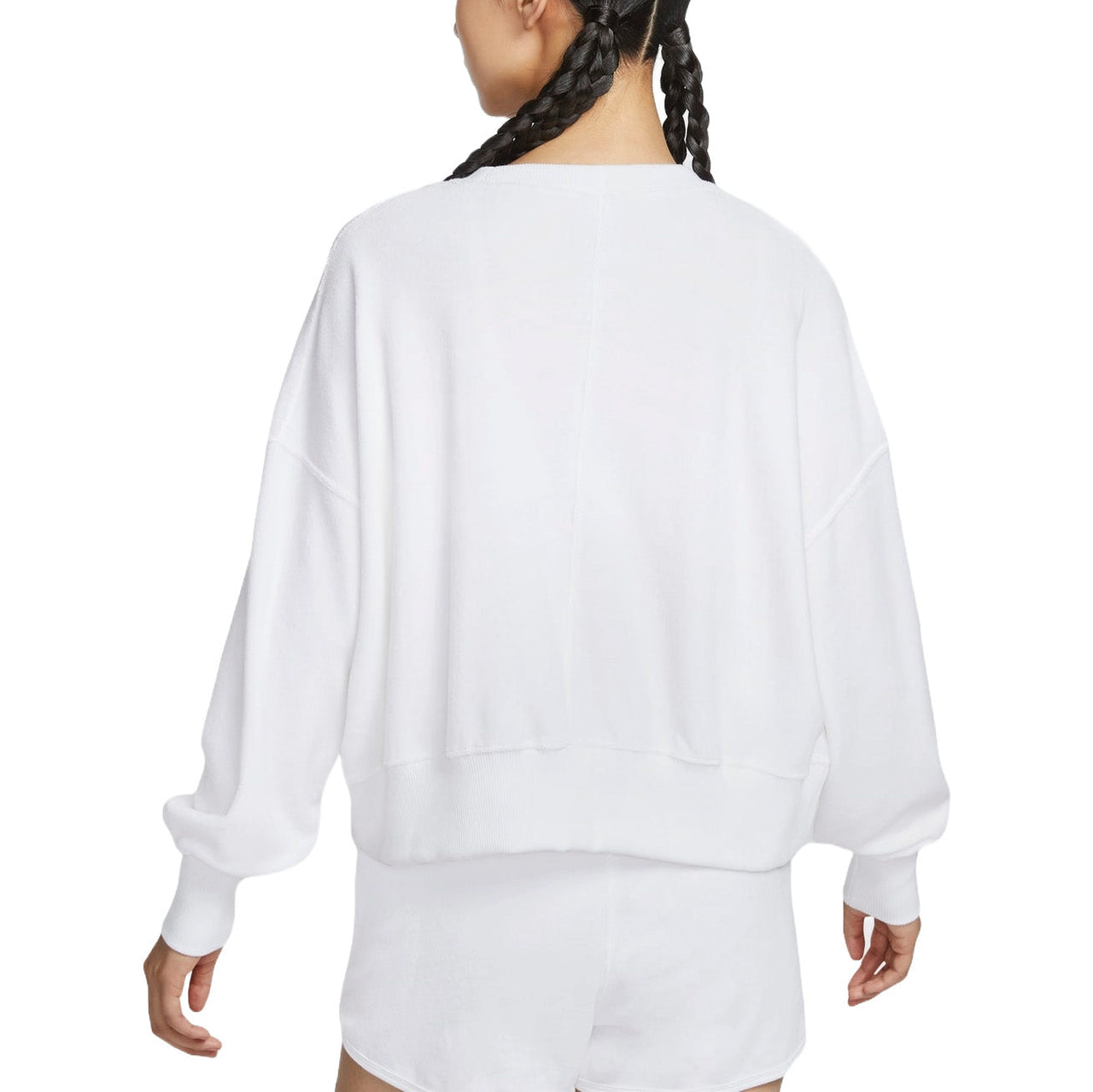 (WMNS) Nike Court Heritage Over-Oversized Crewneck Graphic Tennis Sweatshirt Asia Sizing 'White' FQ2243-100