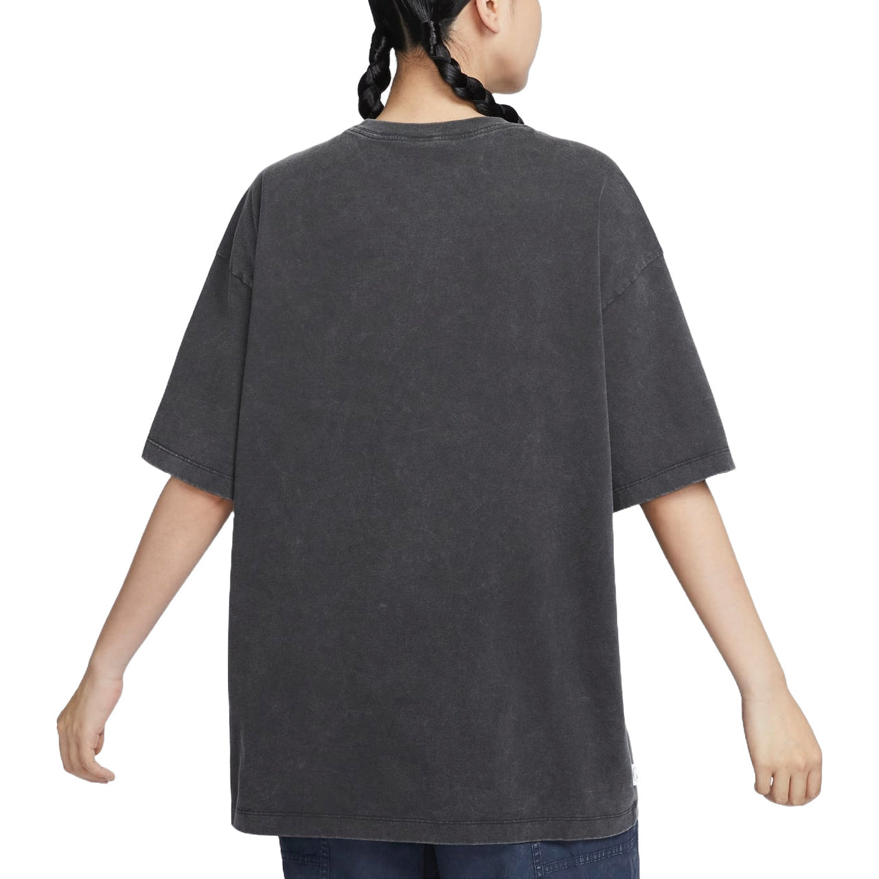 (WMNS) Nike Sportswear Oversized Graphic T-Shirt Asia Sizing 'Washed Black' HF6292-060