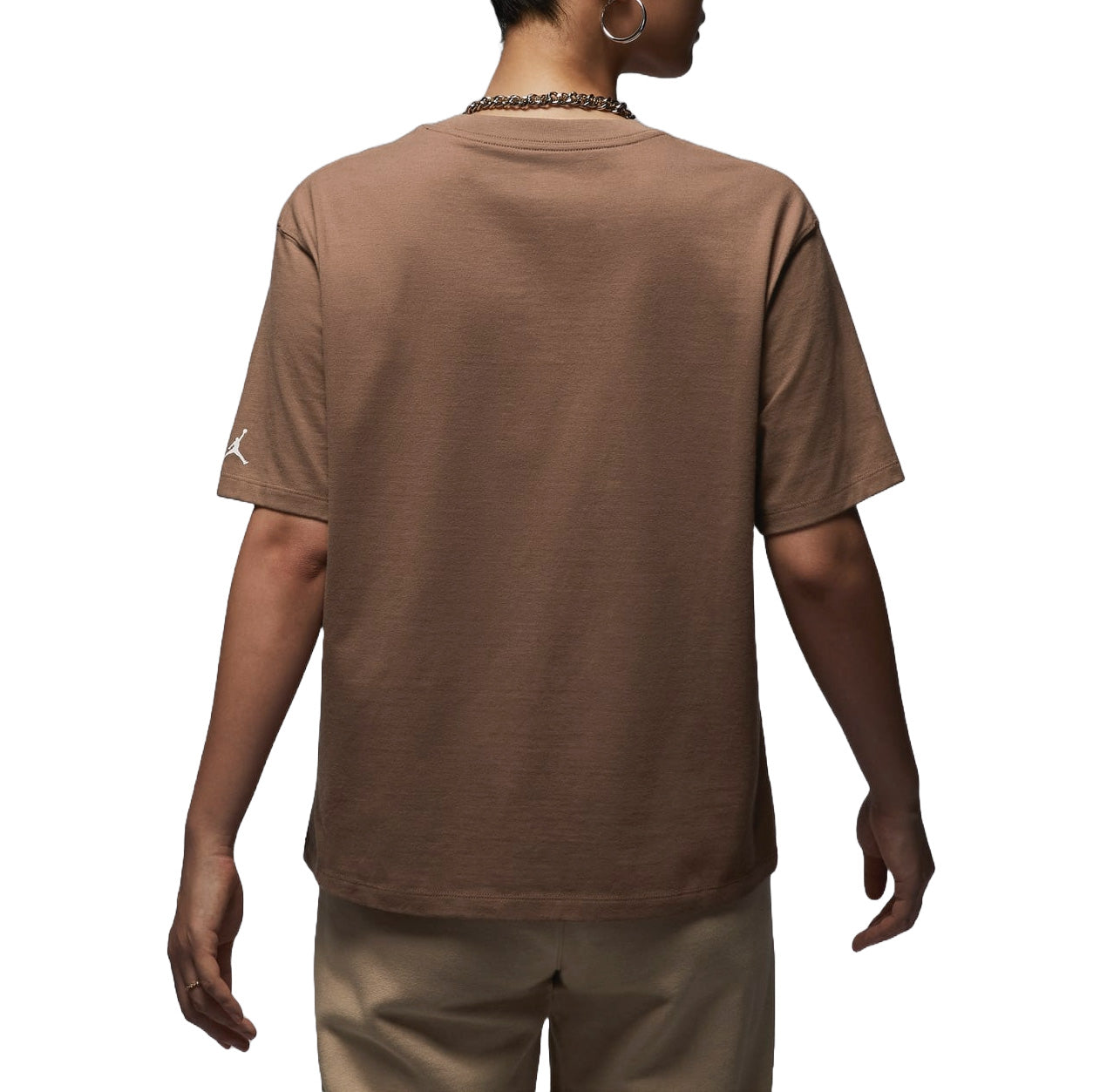 (WMNS) Air Jordan Flight Heritage Graphic T-shirt Asia Sizing 'Brown' FQ3241-223
