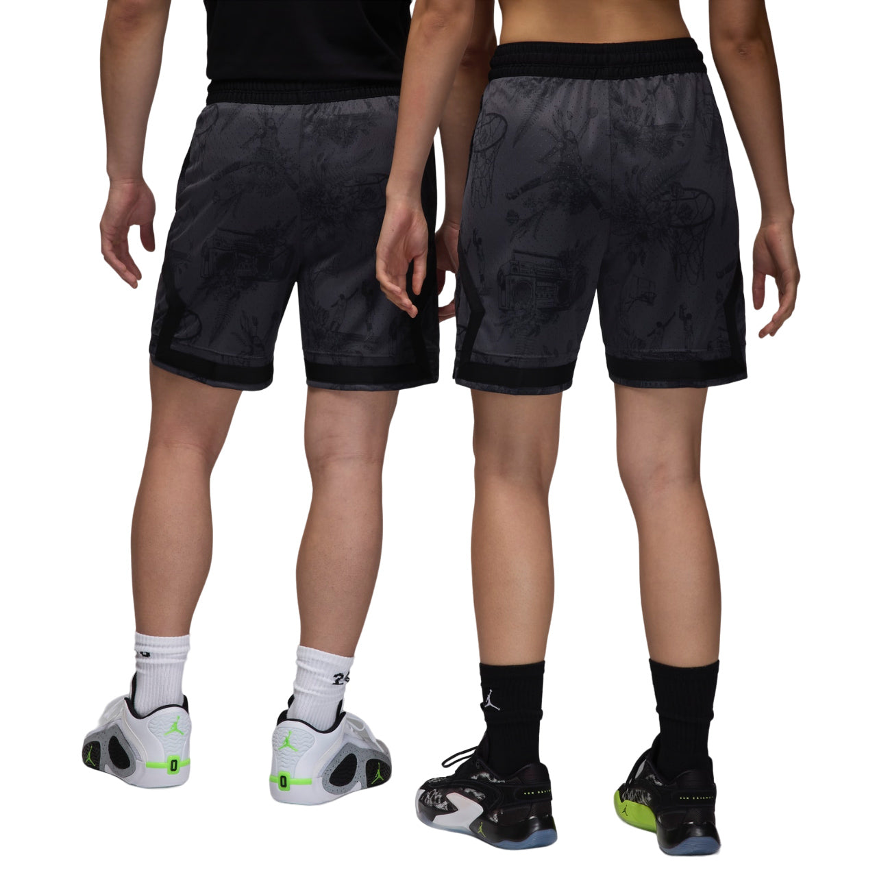 Air Jordan Sport Dri-FIT Graphic Diamond Basketball Shorts Asia Sizing 'Black Dark Shadow' FV8615-010