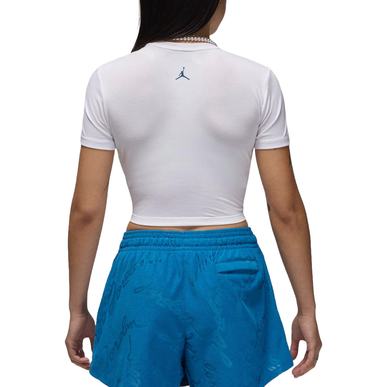 (WMNS) Air Jordan Graphic Slim Fit Crop T-shirt Asia Sizing 'White' FN5721-100