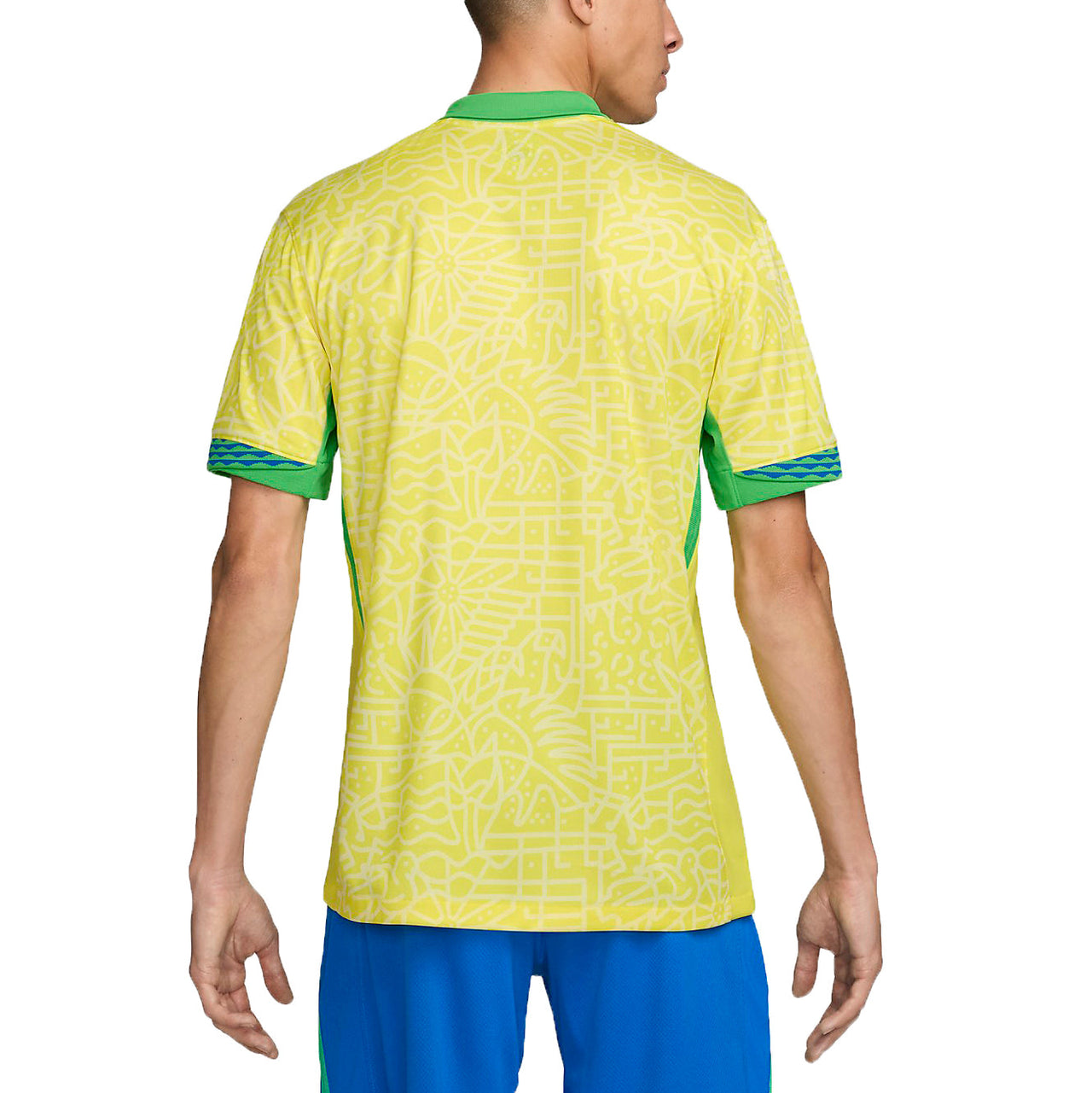 Nike Dri-FIT Soccer Brazil 2024 Stadium Home Replica Jersey 'Yellow Green' FJ4284-706