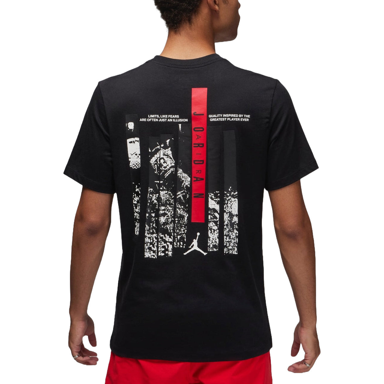 Air Jordan Graphic T-shirt Asia Sizing 'Black Red' FD7026-010
