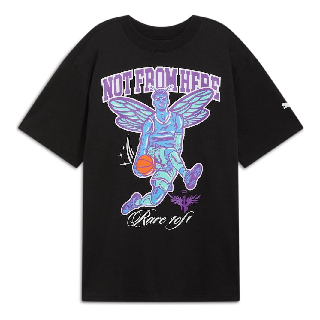 PUMA x Melo Charlotte Basketball T-shirt 'Black' 627744-02