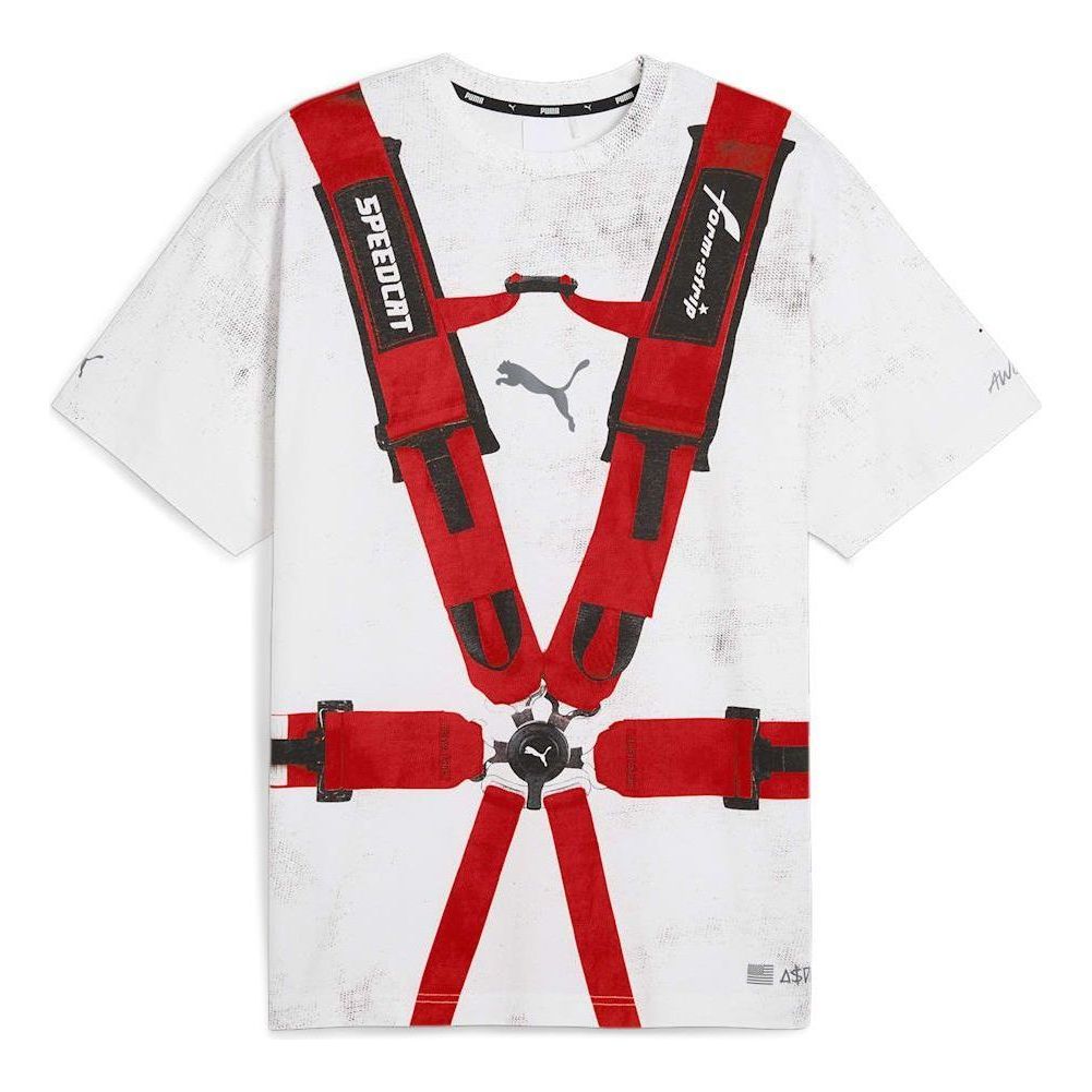 PUMA x A$AP ROCKY Seatbelt T-shirt 'White Red' 631040-05