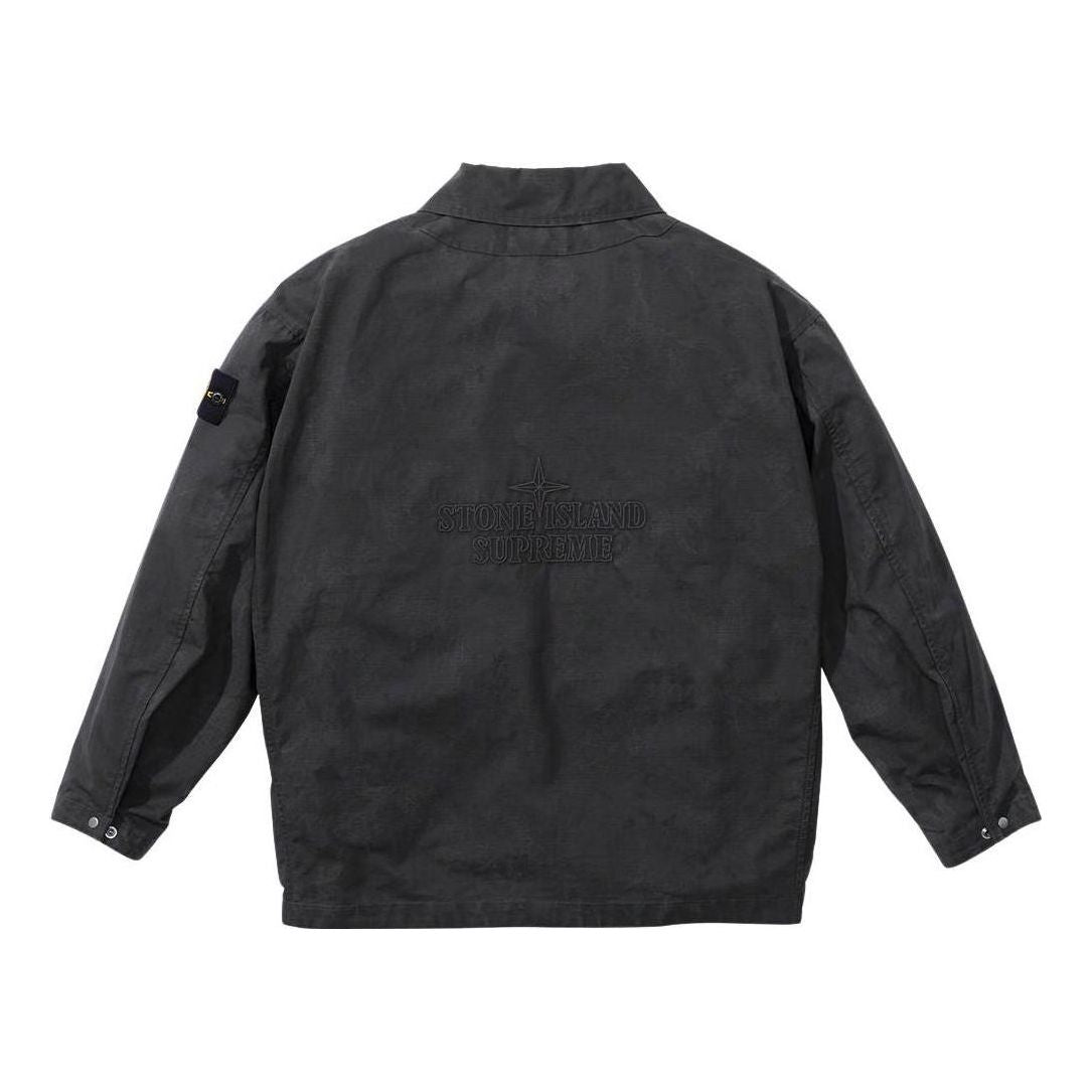Supreme x Stone Islacnd Reactive Ice Camo Ripstop Jacket 'Black' SUP-SS22-719