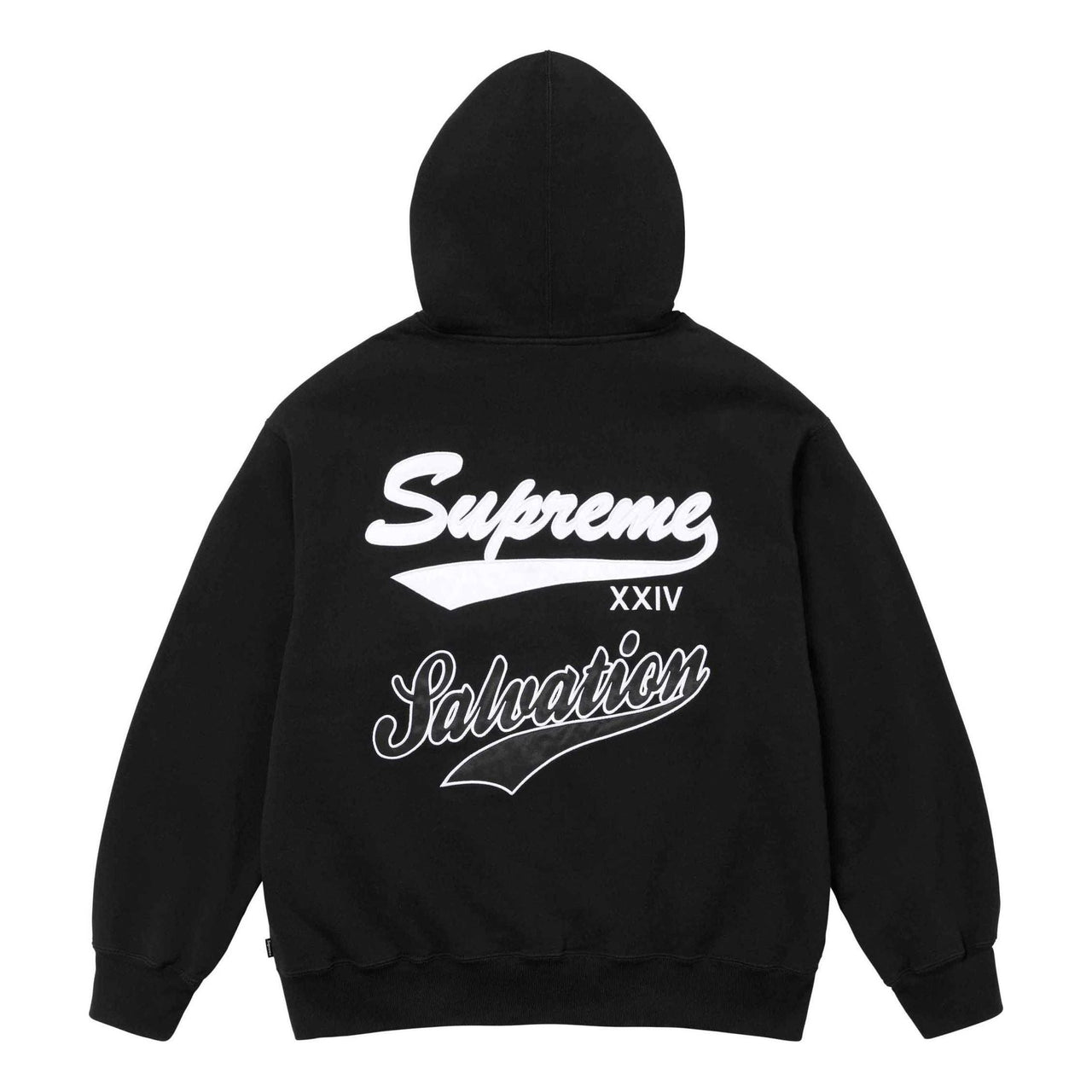 Supreme Salvation Zip Up Hooded Sweatshirt 'Black White Yellow' SUP-SS24-064