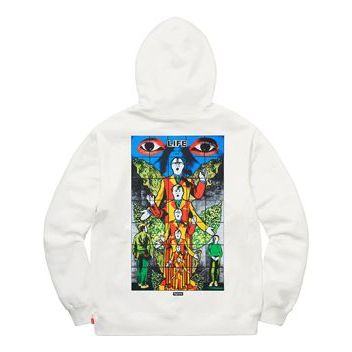 Supreme x Gilbert George Life Hooded Sweatshirt 'White Multi-Color' SUP-SS19-834