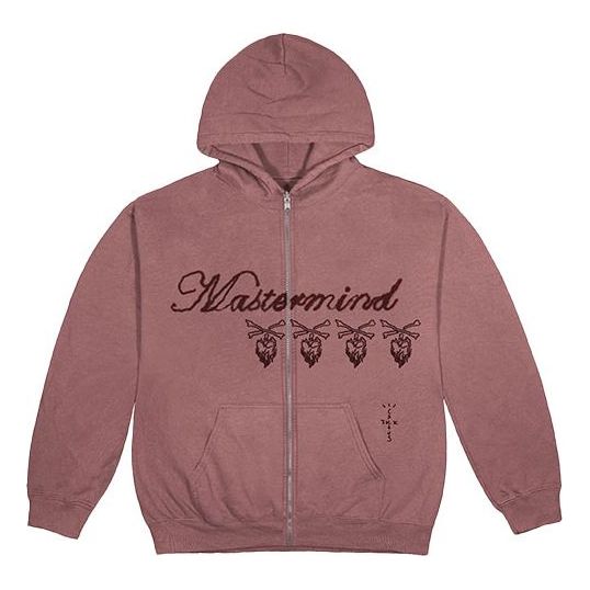 Travis Scott Cactus Jack For Mastermind Skull Zip Up Hoodie 'Washed Red' CJFN-SS25